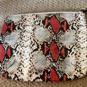Snake print pouch